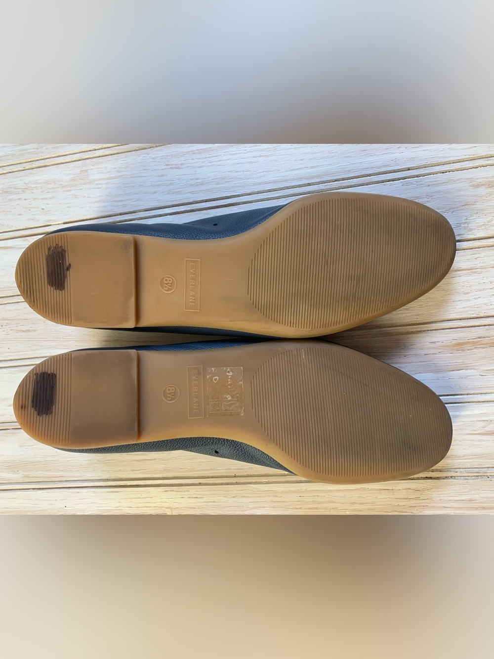 Everlane The Day Glove Navy Blue Leather Slip-On Flat Size 8.5 - Picture 7 of 9
